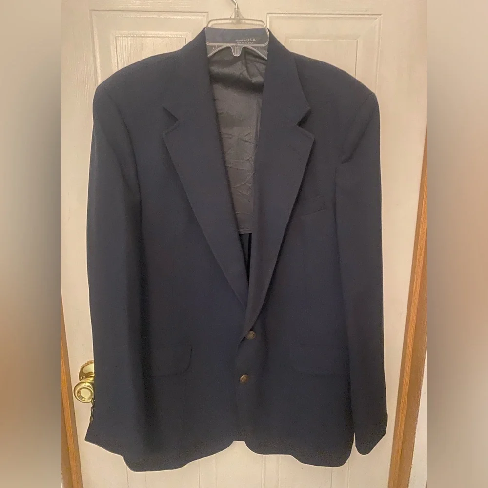 Cartier VTG Men's Navy Two-Button Sport Coat